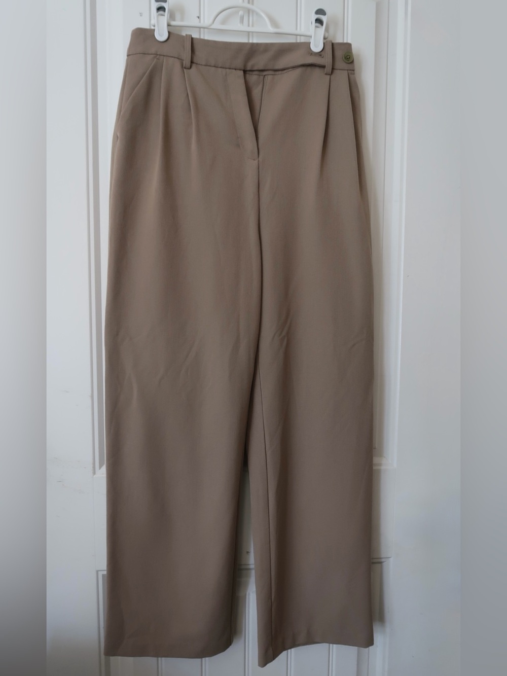 Oak + Fort Wide Leg Trouser - Taupe